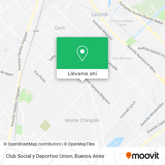 Mapa de Club Social y Deportivo Union