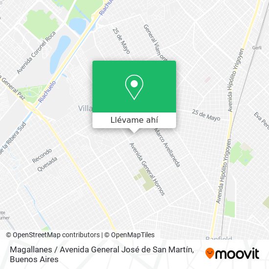 Mapa de Magallanes / Avenida General José de San Martín
