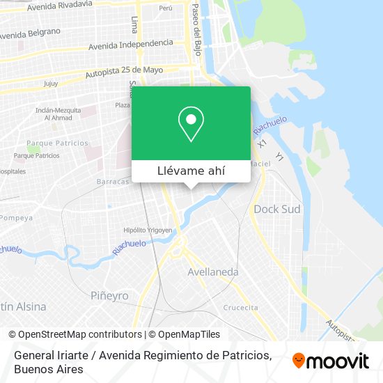 Mapa de General Iriarte / Avenida Regimiento de Patricios