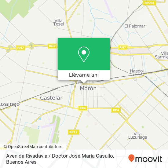Mapa de Avenida Rivadavia / Doctor José María Casullo