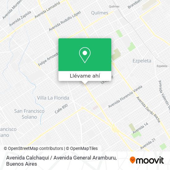 Mapa de Avenida Calchaquí / Avenida General Aramburu