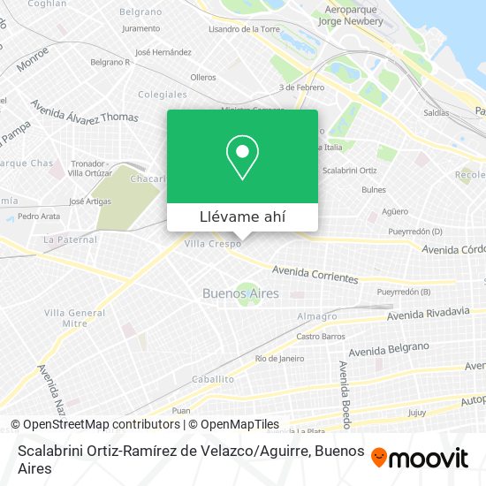 Mapa de Scalabrini Ortiz-Ramírez de Velazco / Aguirre