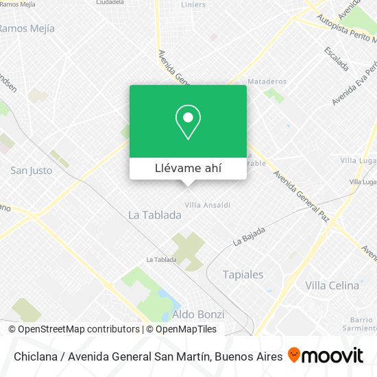 Mapa de Chiclana / Avenida General San Martín