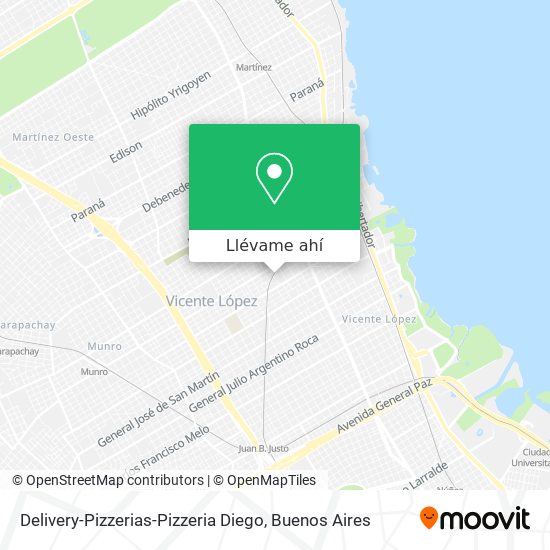 Mapa de Delivery-Pizzerias-Pizzeria Diego