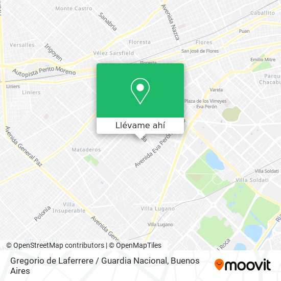 Mapa de Gregorio de Laferrere / Guardia Nacional