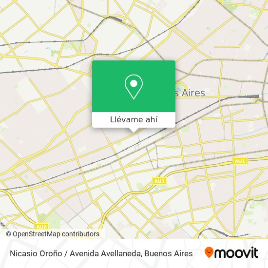 Mapa de Nicasio Oroño / Avenida Avellaneda