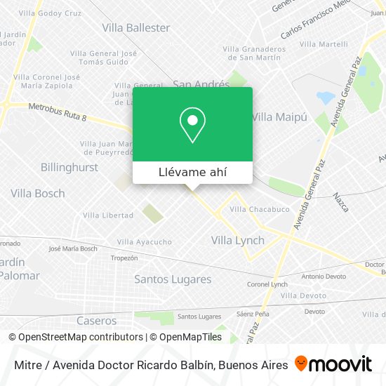 Mapa de Mitre / Avenida Doctor Ricardo Balbín