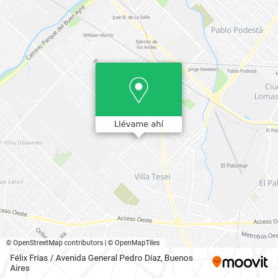 Mapa de Félix Frías / Avenida General Pedro Díaz