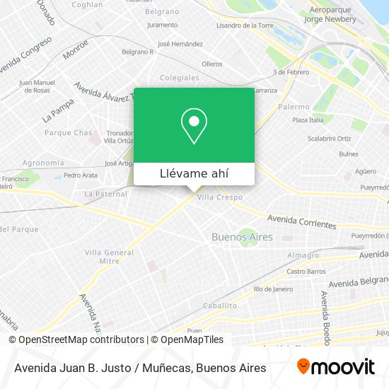 Mapa de Avenida Juan B. Justo / Muñecas