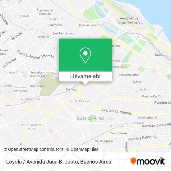 Mapa de Loyola / Avenida Juan B. Justo