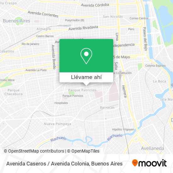 Mapa de Avenida Caseros / Avenida Colonia