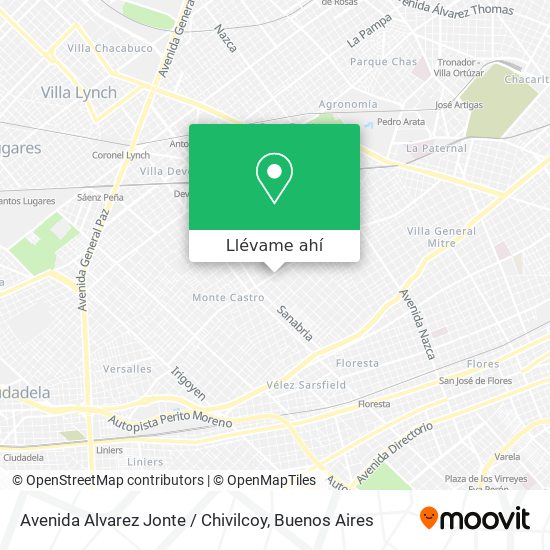 Mapa de Avenida Alvarez Jonte / Chivilcoy