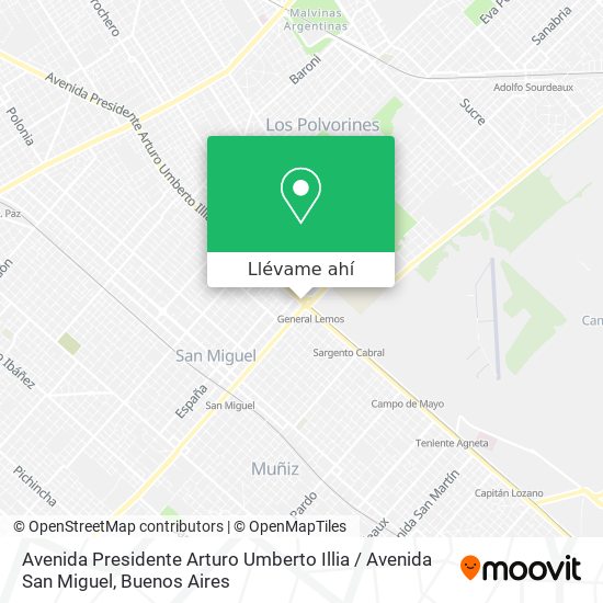 Mapa de Avenida Presidente Arturo Umberto Illia / Avenida San Miguel