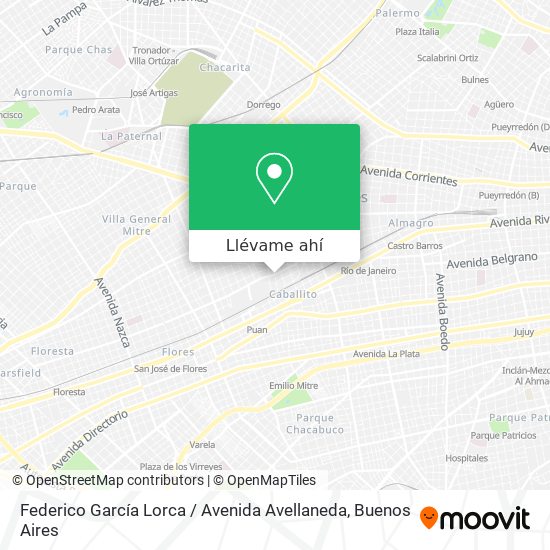 Mapa de Federico García Lorca / Avenida Avellaneda