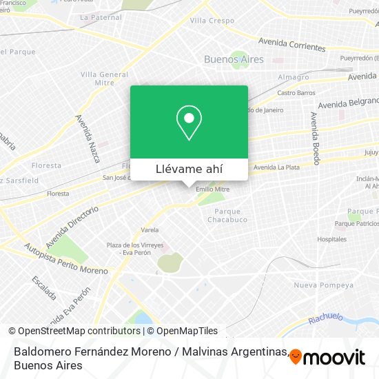 Mapa de Baldomero Fernández Moreno / Malvinas Argentinas