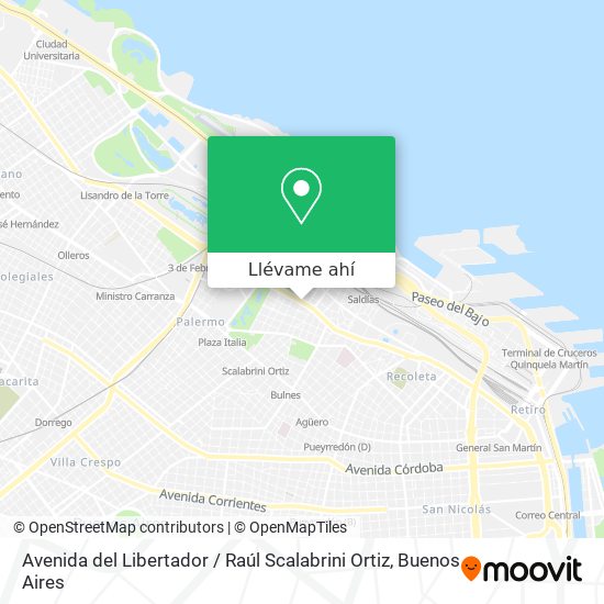 Mapa de Avenida del Libertador / Raúl Scalabrini Ortiz