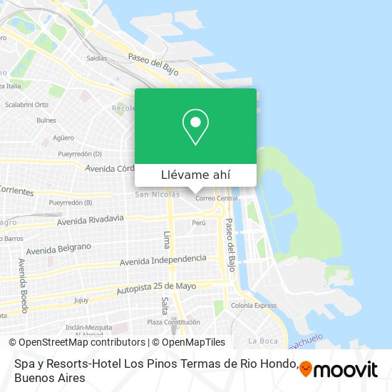 Mapa de Spa y Resorts-Hotel Los Pinos Termas de Rio Hondo