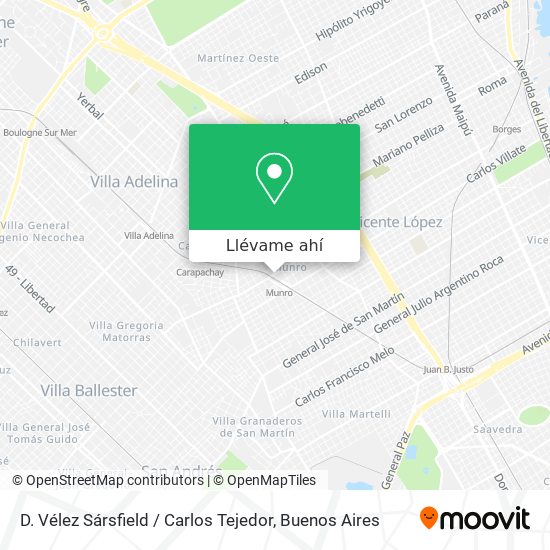 Mapa de D. Vélez Sársfield / Carlos Tejedor