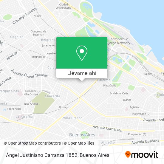 Mapa de Ángel Justiniano Carranza 1852