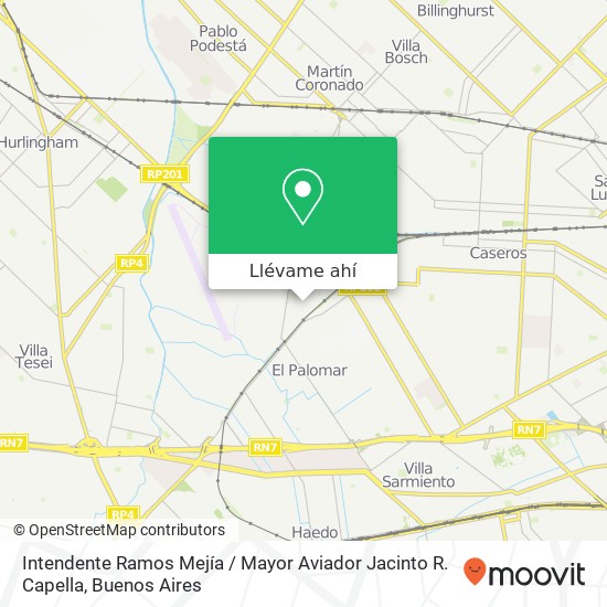 Mapa de Intendente Ramos Mejía / Mayor Aviador Jacinto R. Capella