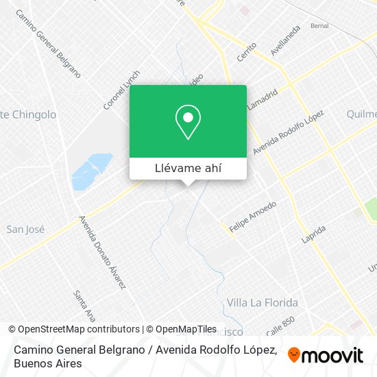 Mapa de Camino General Belgrano / Avenida Rodolfo López