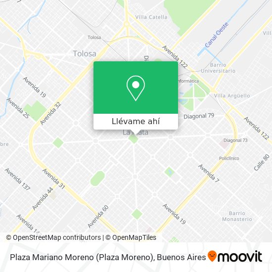 Mapa de Plaza Mariano Moreno (Plaza Moreno)
