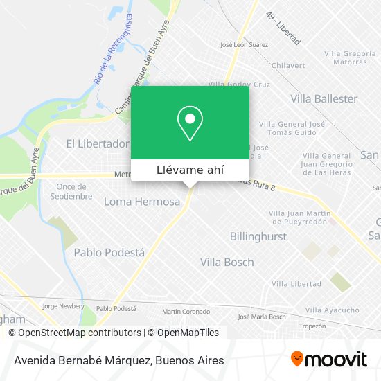 Mapa de Avenida Bernabé Márquez