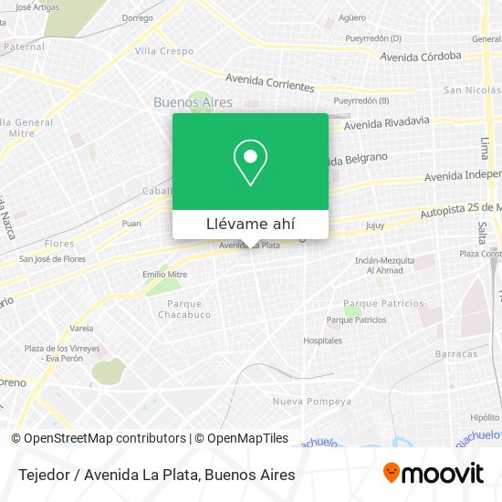 Mapa de Tejedor / Avenida La Plata