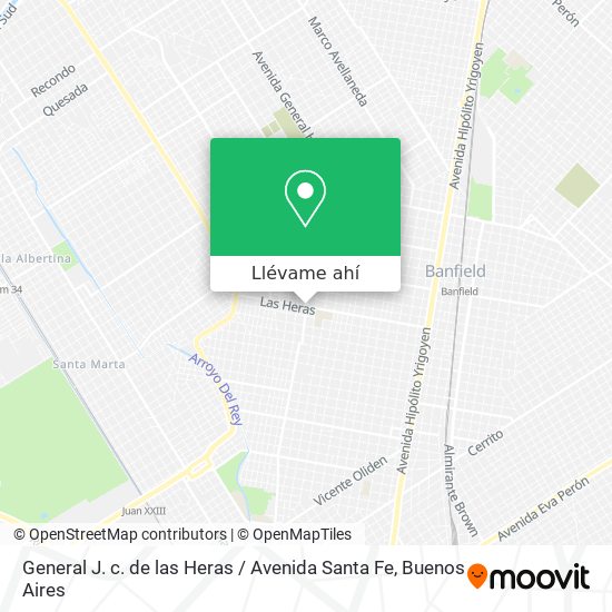 Mapa de General J. c. de las Heras / Avenida Santa Fe