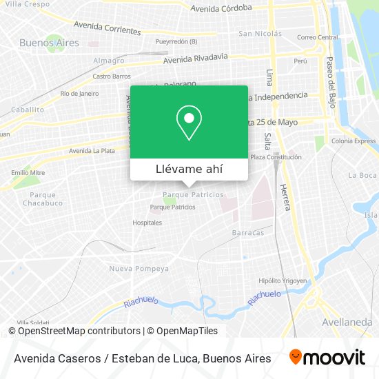 Mapa de Avenida Caseros / Esteban de Luca