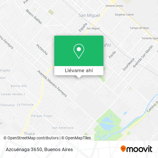 Mapa de Azcuénaga 3650