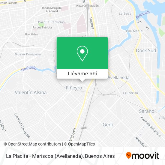 Mapa de La Placita - Mariscos (Avellaneda)