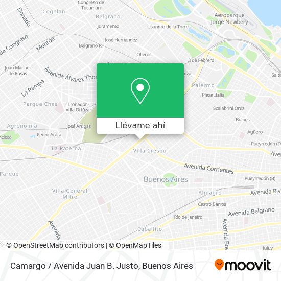 Mapa de Camargo / Avenida Juan B. Justo