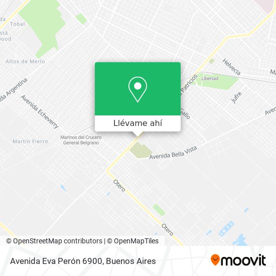 Mapa de Avenida Eva Perón 6900