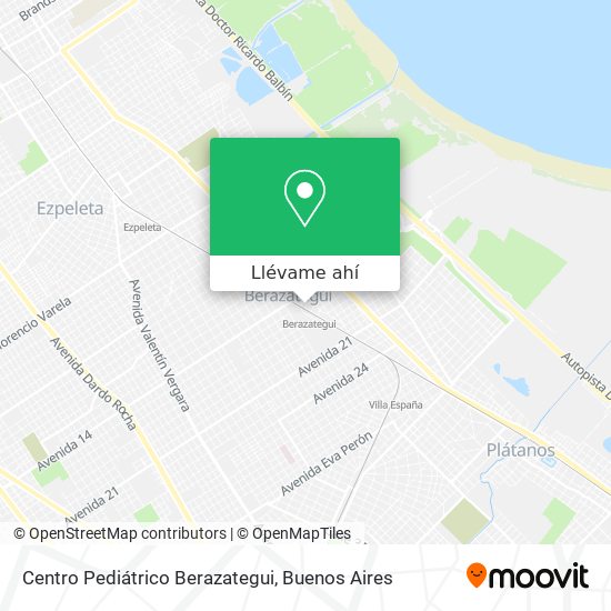 Mapa de Centro Pediátrico Berazategui