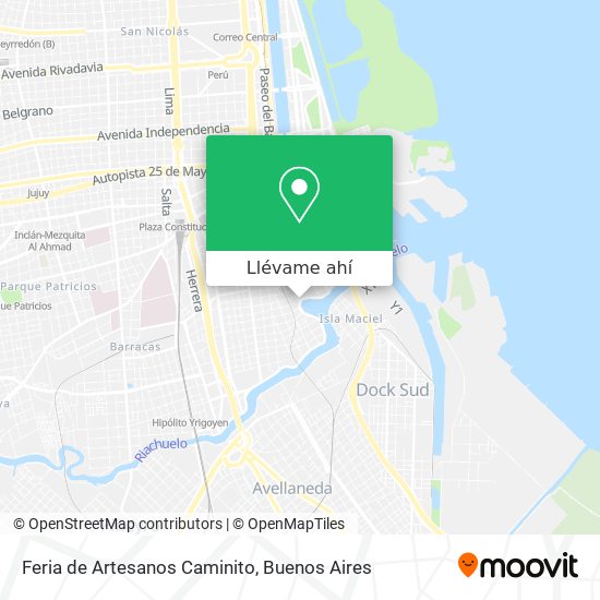 Mapa de Feria de Artesanos Caminito