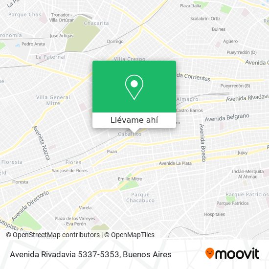 Mapa de Avenida Rivadavia 5337-5353
