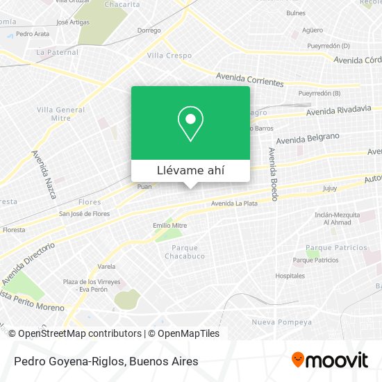 Mapa de Pedro Goyena-Riglos