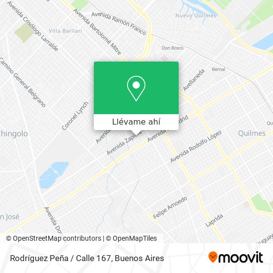 Mapa de Rodríguez Peña / Calle 167