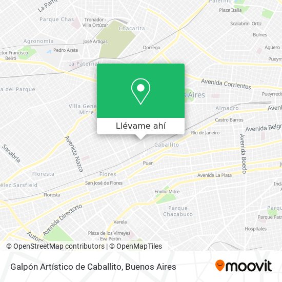 Mapa de Galpón Artístico de Caballito