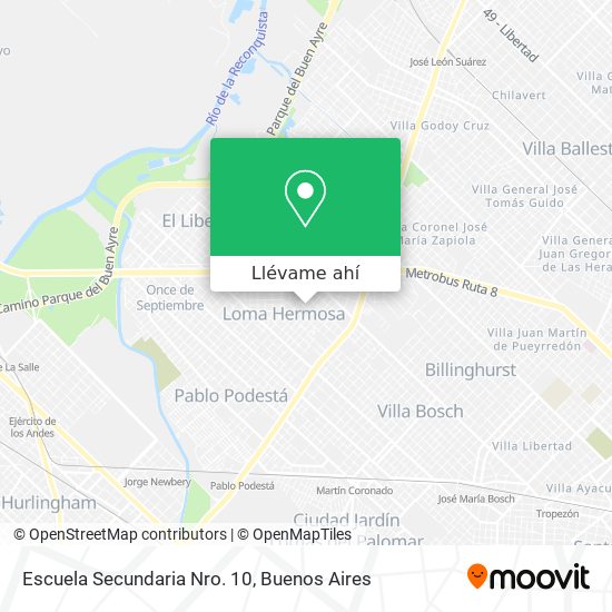 Mapa de Escuela Secundaria Nro. 10