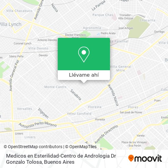 Mapa de Medicos en Esterilidad-Centro de Andrologia Dr Gonzalo Tolosa