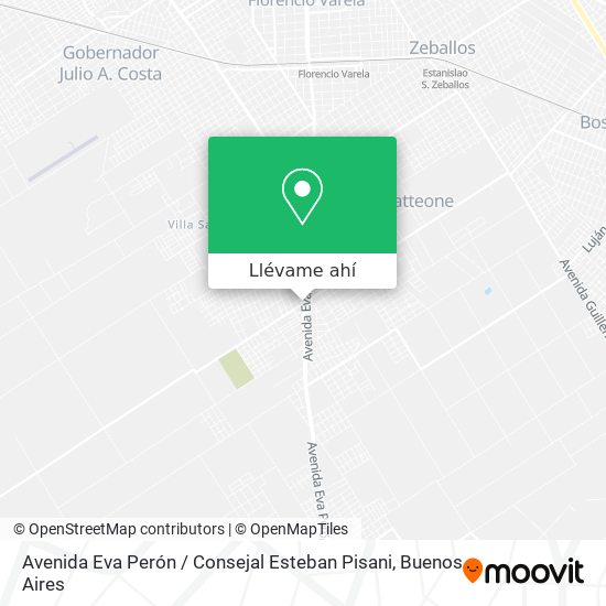 Mapa de Avenida Eva Perón / Consejal Esteban Pisani