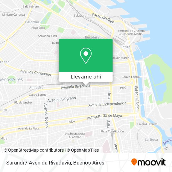 Mapa de Sarandí / Avenida Rivadavia