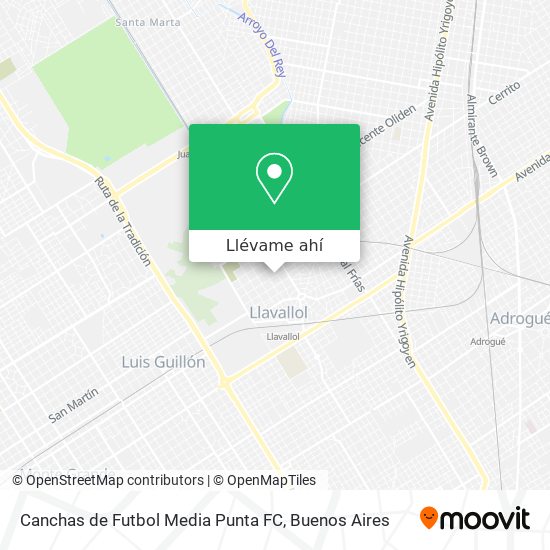 Mapa de Canchas de Futbol Media Punta FC