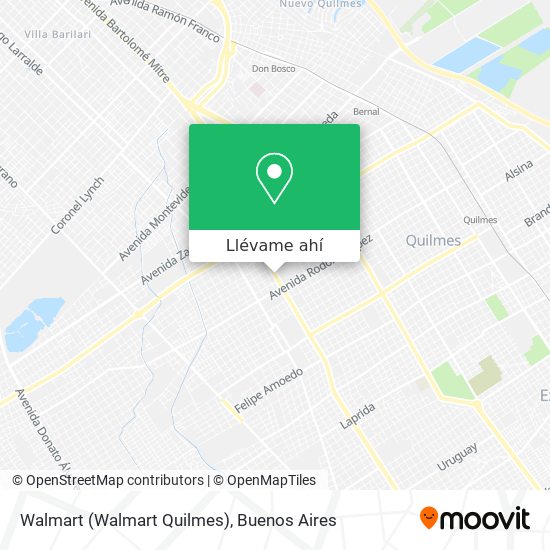 Mapa de Walmart (Walmart Quilmes)