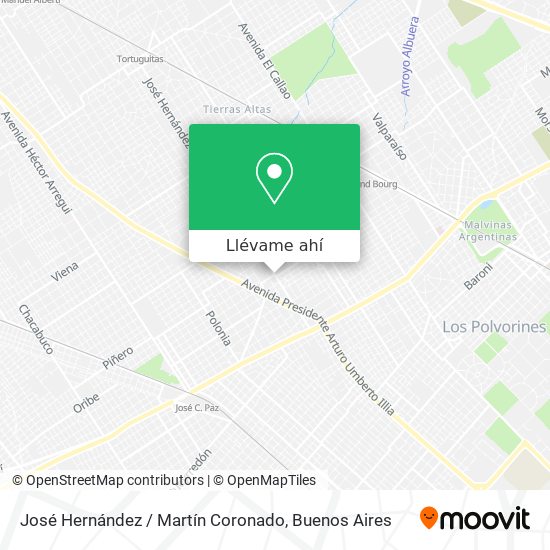 Mapa de José Hernández / Martín Coronado