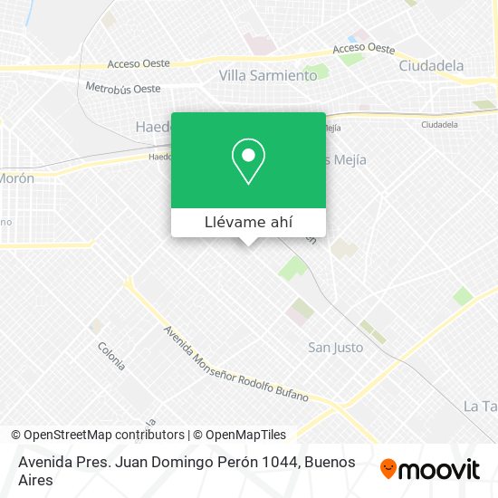 Mapa de Avenida Pres. Juan Domingo Perón 1044