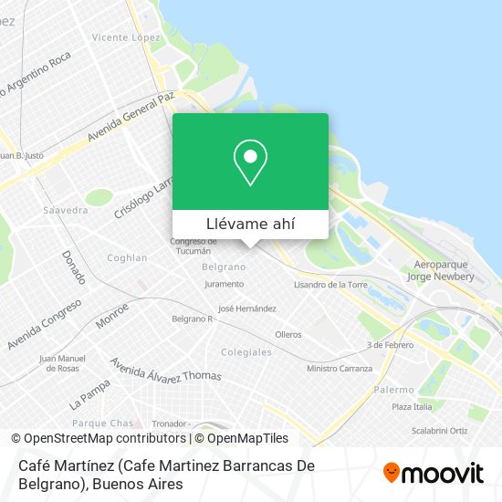 Mapa de Café Martínez (Cafe Martinez Barrancas De Belgrano)