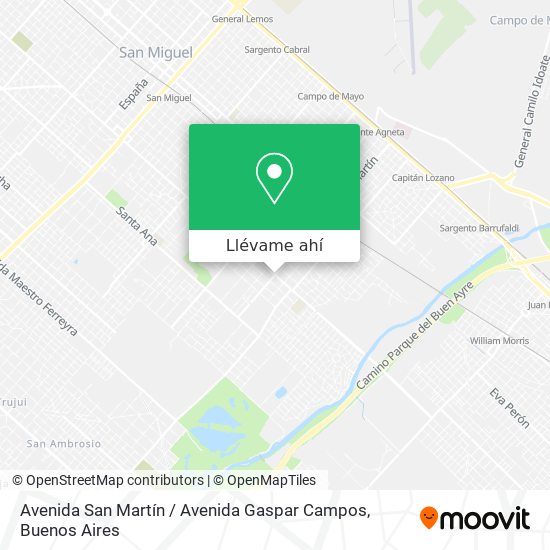 Mapa de Avenida San Martín / Avenida Gaspar Campos